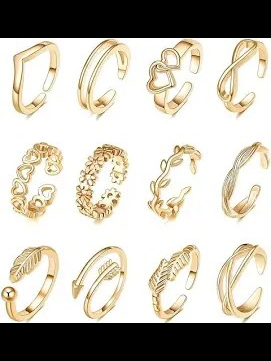 4 Toe Rings